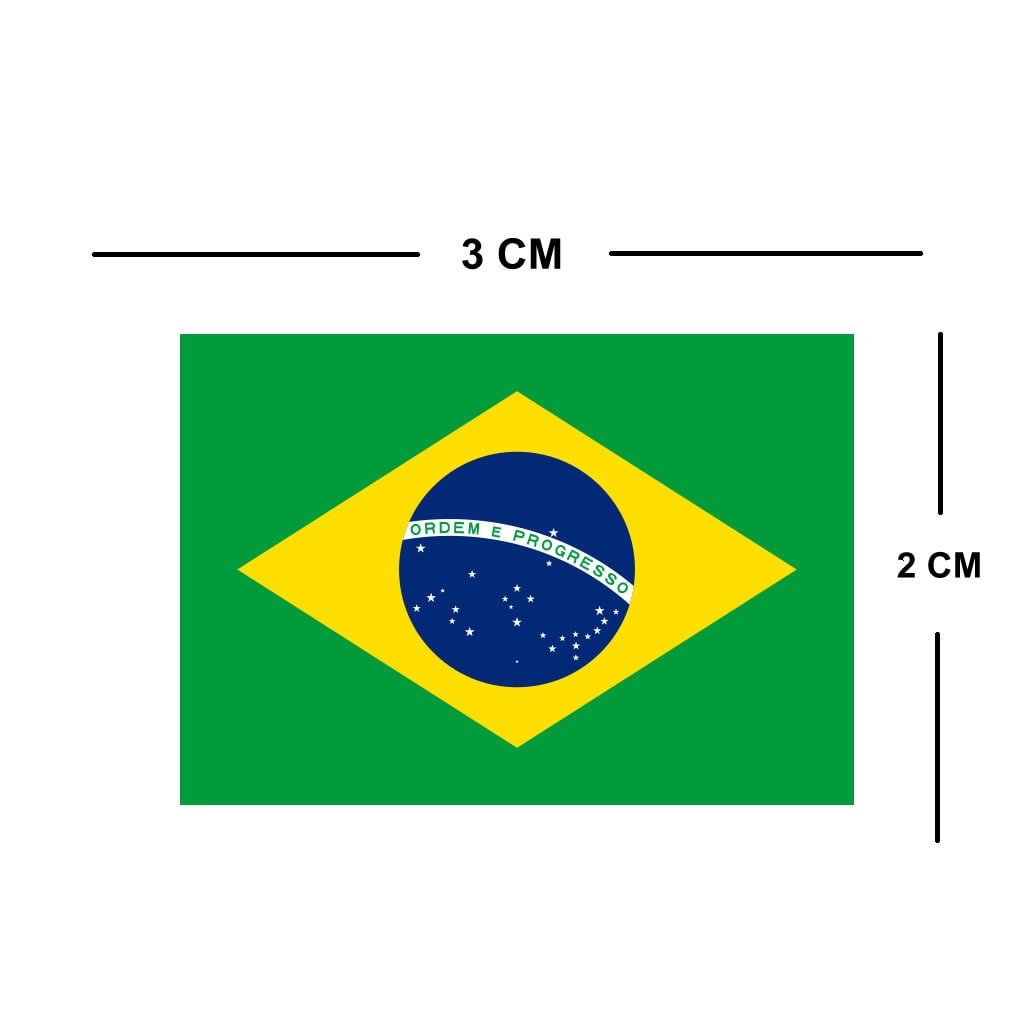 Brazil Flag Iron on Screen Print Transfers for Fabrics Machine Washable Brazilian Flag patch