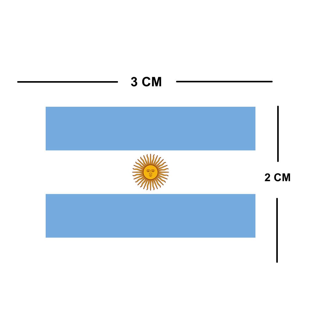 4 x Argentina Flag Iron on Screen print Fabric Applique machine washable transfer Argentinian Team