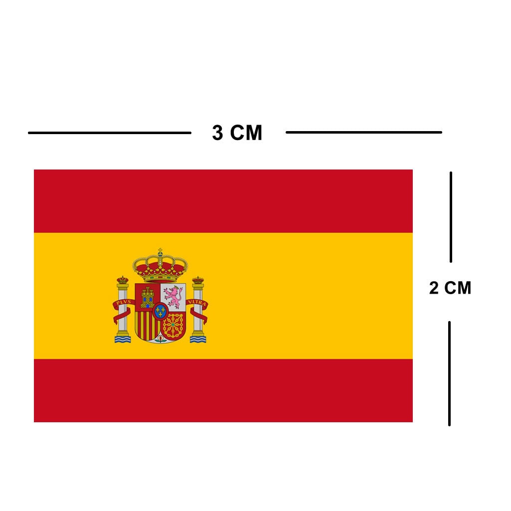 Set of 4 x Spanish Flag Iron on Screen Print Transfers for Fabrics Machine Washable Spain Flag patch