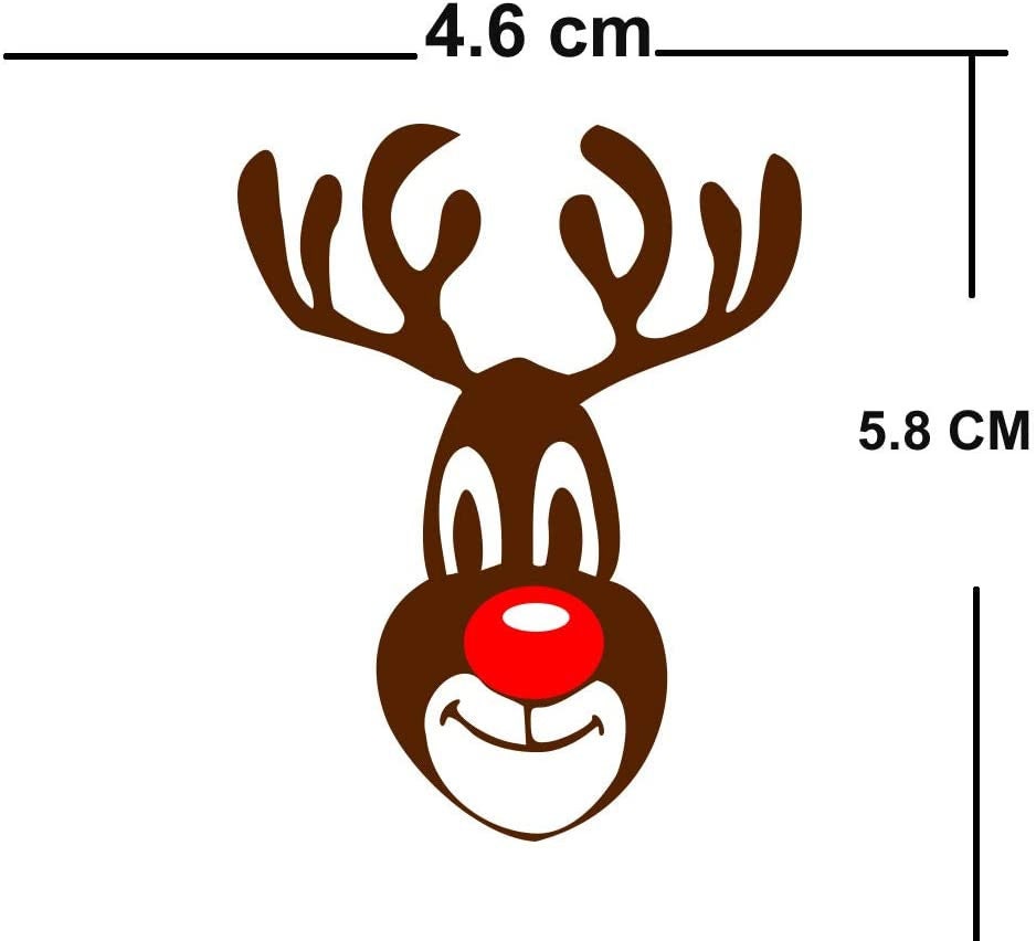 Set of 10 Reindeer Iron on DIY Screen print transfer machine washable Christmas gift