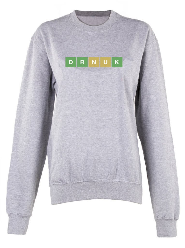 DRUNK crew neck sweatshirt unisex sweater pullover Wordle Christmas JumPer
