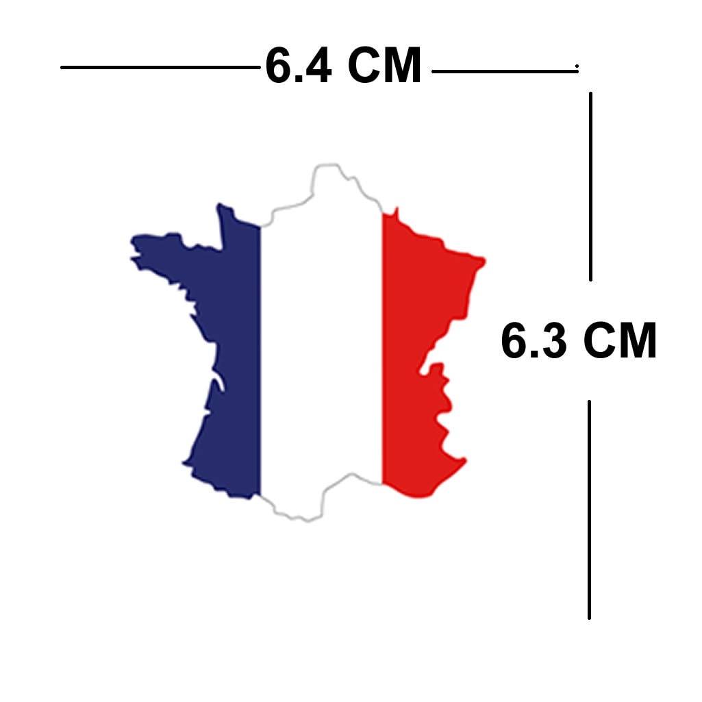 France Map Iron on Screen print transfer for fabrics French FLAG