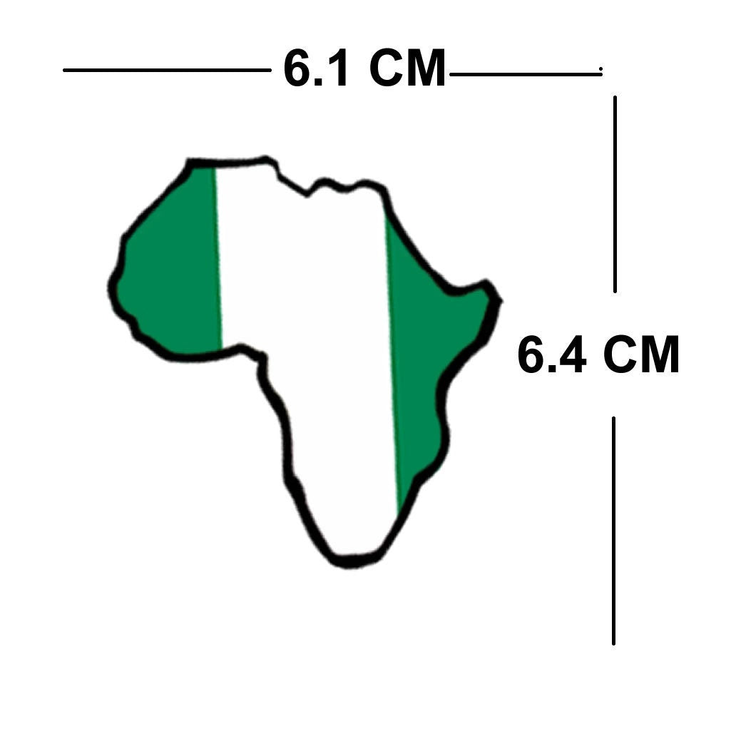 Nigeria Flag Africa Map Iron on Screen print transfer for fabrics Nigerian FLAG