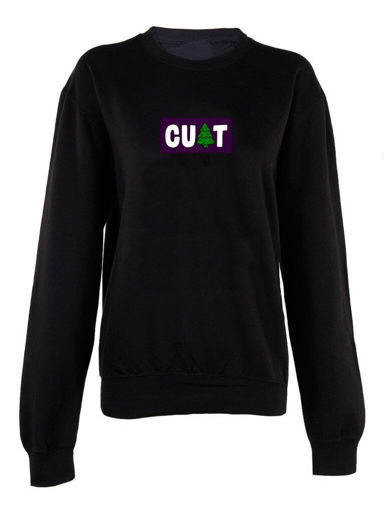 CU*T crew neck sweatshirt unisex sweater pullover Funny UGLY Christmas Jumper Cunt