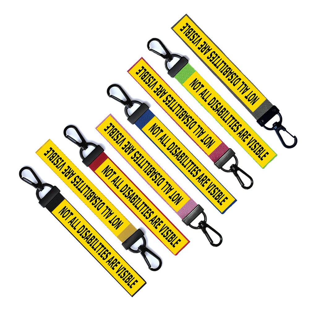 Not all Disabilities are visible Key Chain Keyring Luggage Tag Zipper Pull Bag Ring tag Hidden Disability