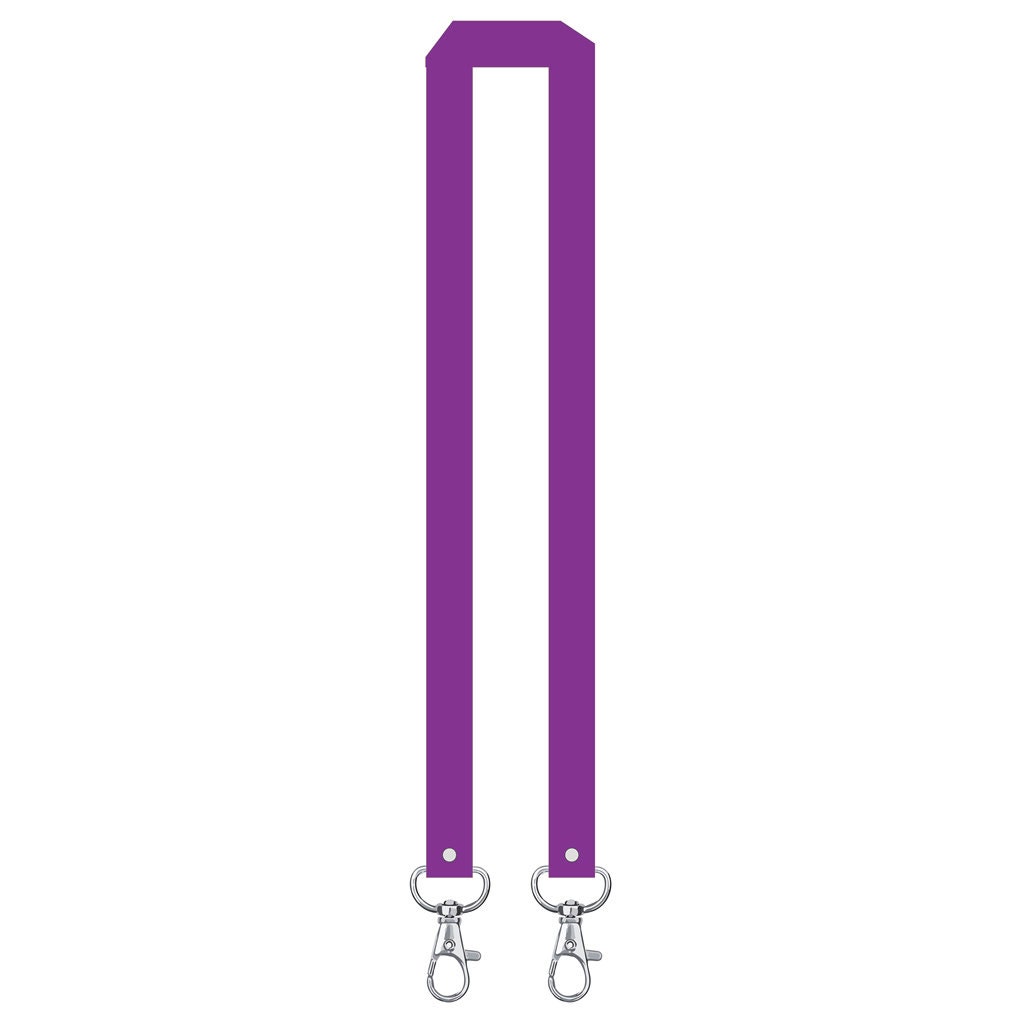 Printed or plain double clip Lanyard - Personalised /custom, neck strap ID CARD Holder Included