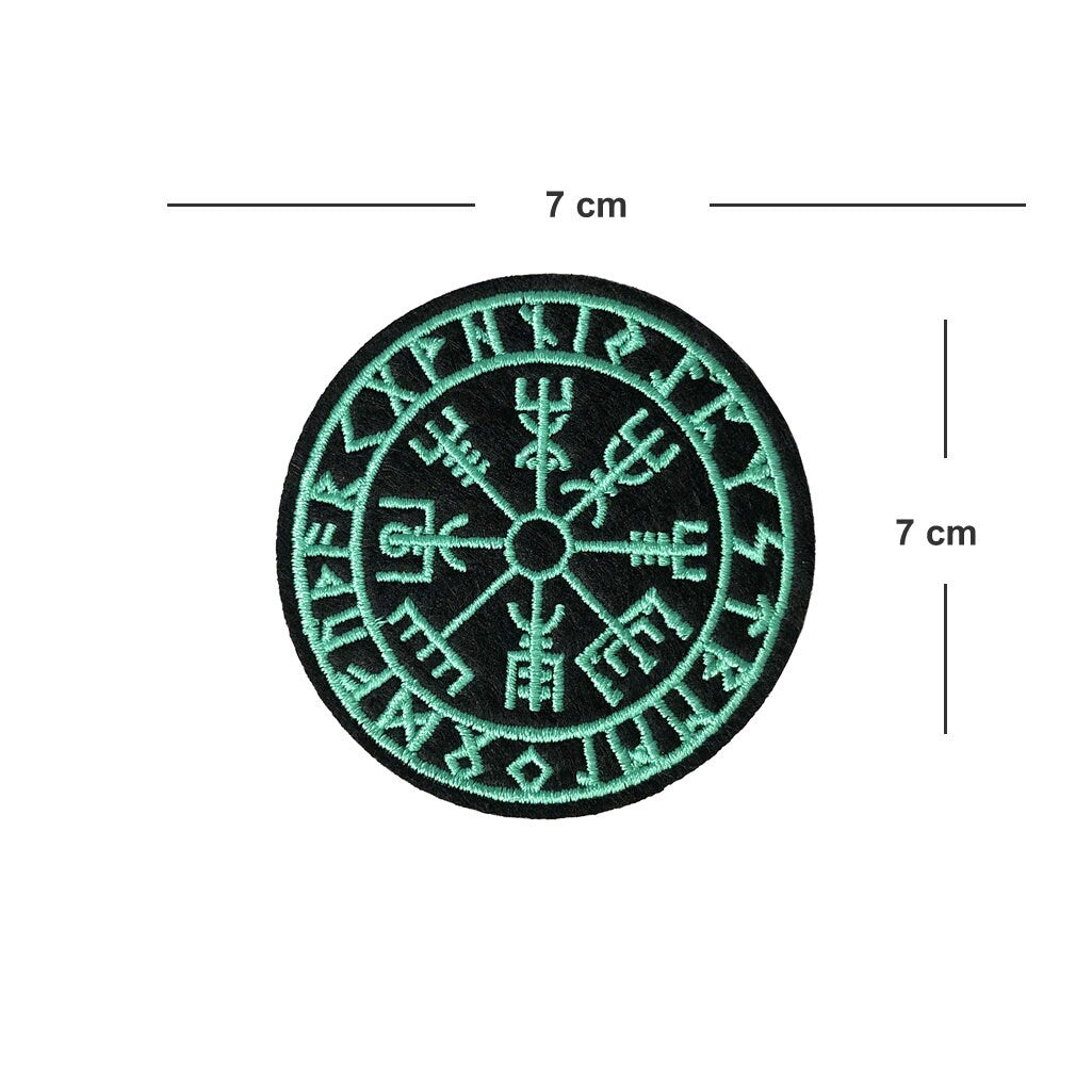 Viking Icelandic COMPASS iron on patch sew on embroidered Norway Vegvisir Emblem