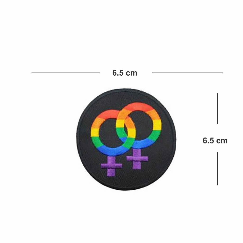 Double Venus iron on sew on embroidered patch motif LGBT gay pride