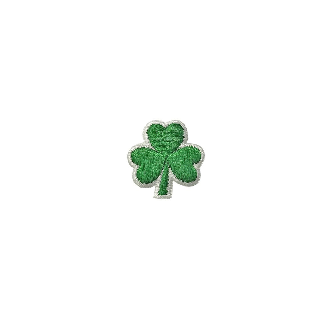 2 X Small Irish Shamrock Embroidery Patch Iron on or Sew on Embroidered Transfer Ireland flower