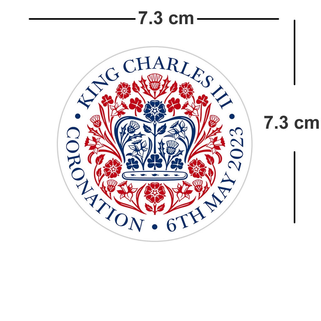King Charles Coronation Emblem Iron on Transfers for Fabrics UK Royal King's Crown patch
