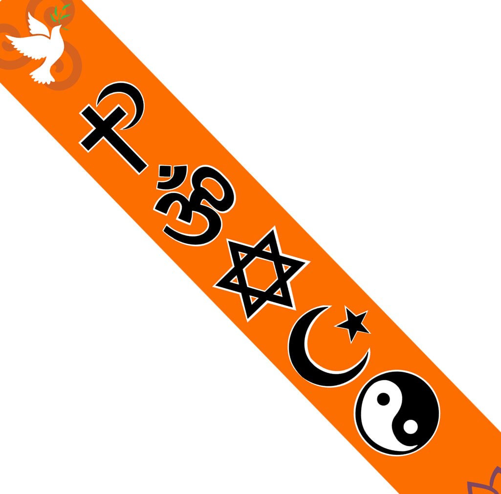 Peace Key tag Chain Keyring Luggage Tag dove ying yang om Christian cross hippie