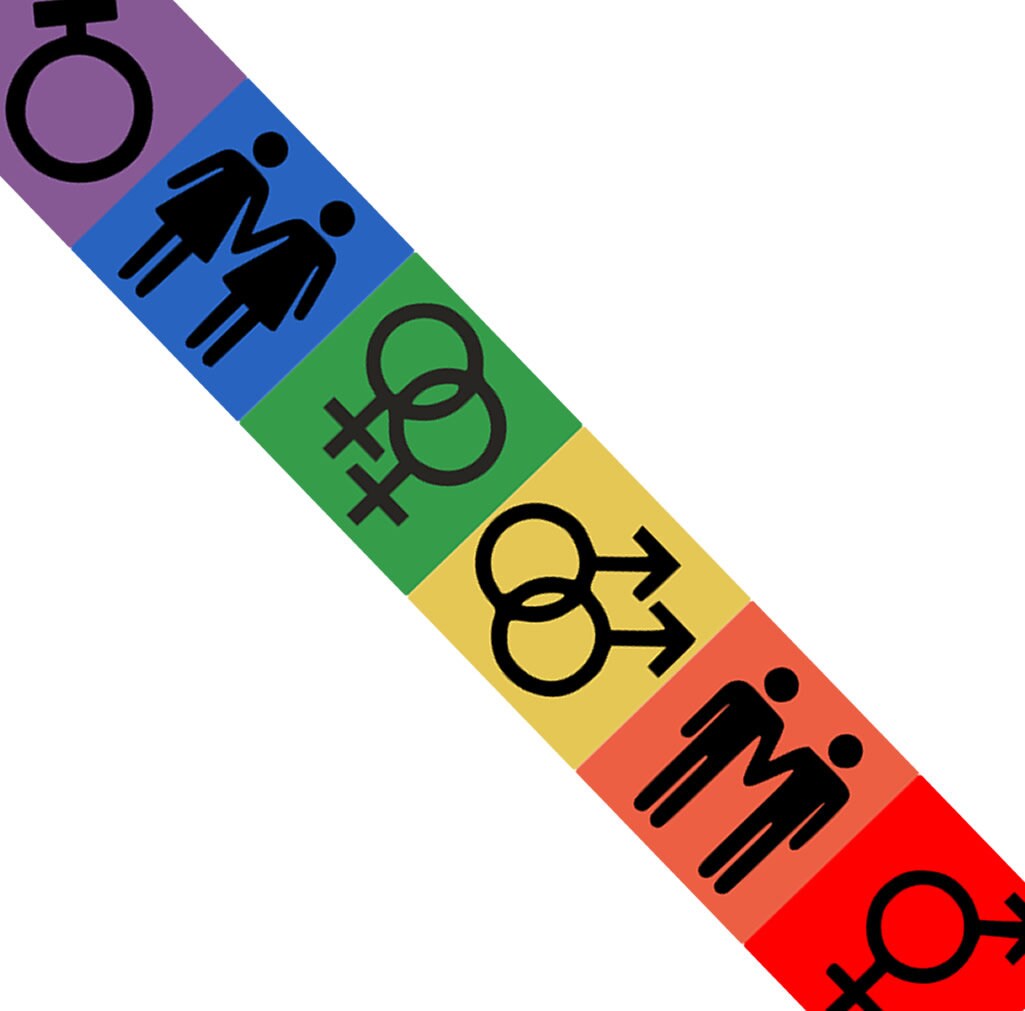 LGBT SYMBOLS Key tag Chain Keyring Luggage Tag gay pride LGBTQ Double Venus mars