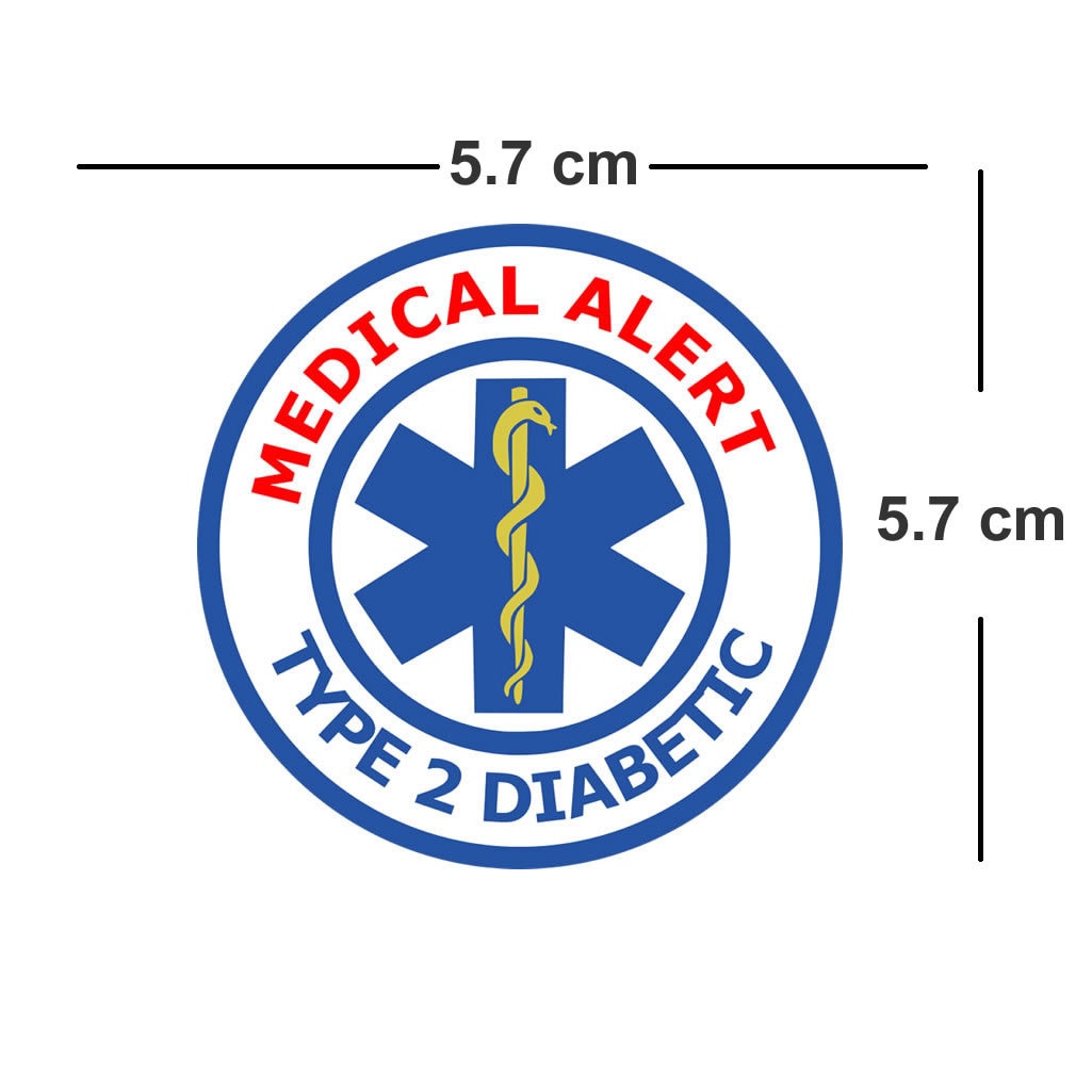 Medical Alert Type 2 diabetic Iron on Screen Print Transfers for Fabrics