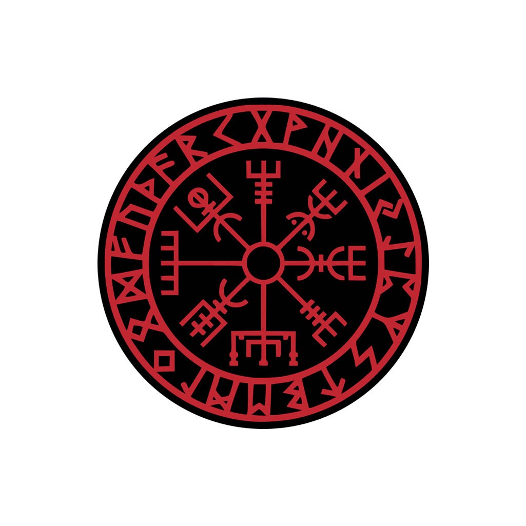 Viking Icelandic COMPASS iron on transfer