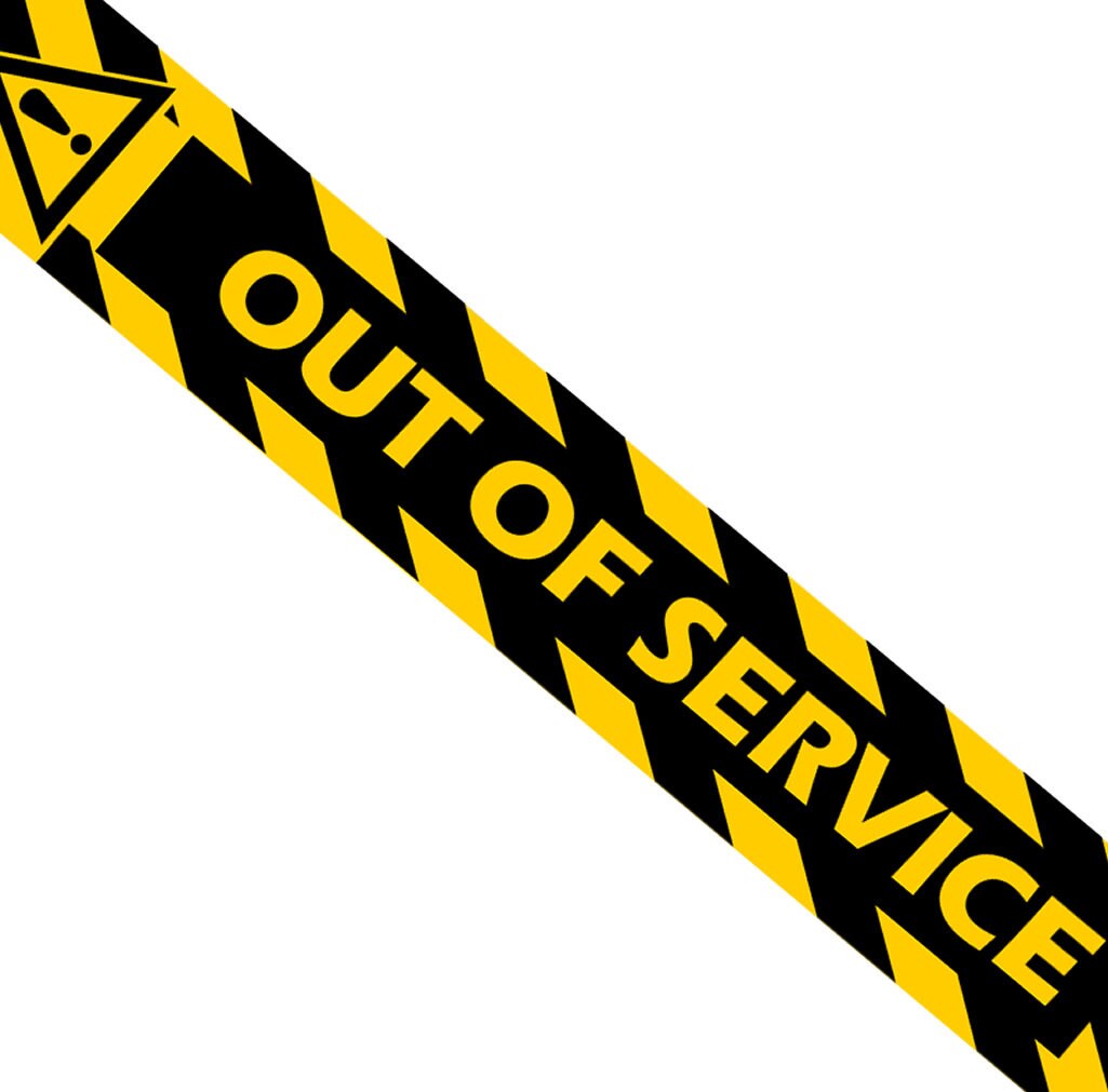 Out of Service Key tag Chain Keyring Luggage Tag