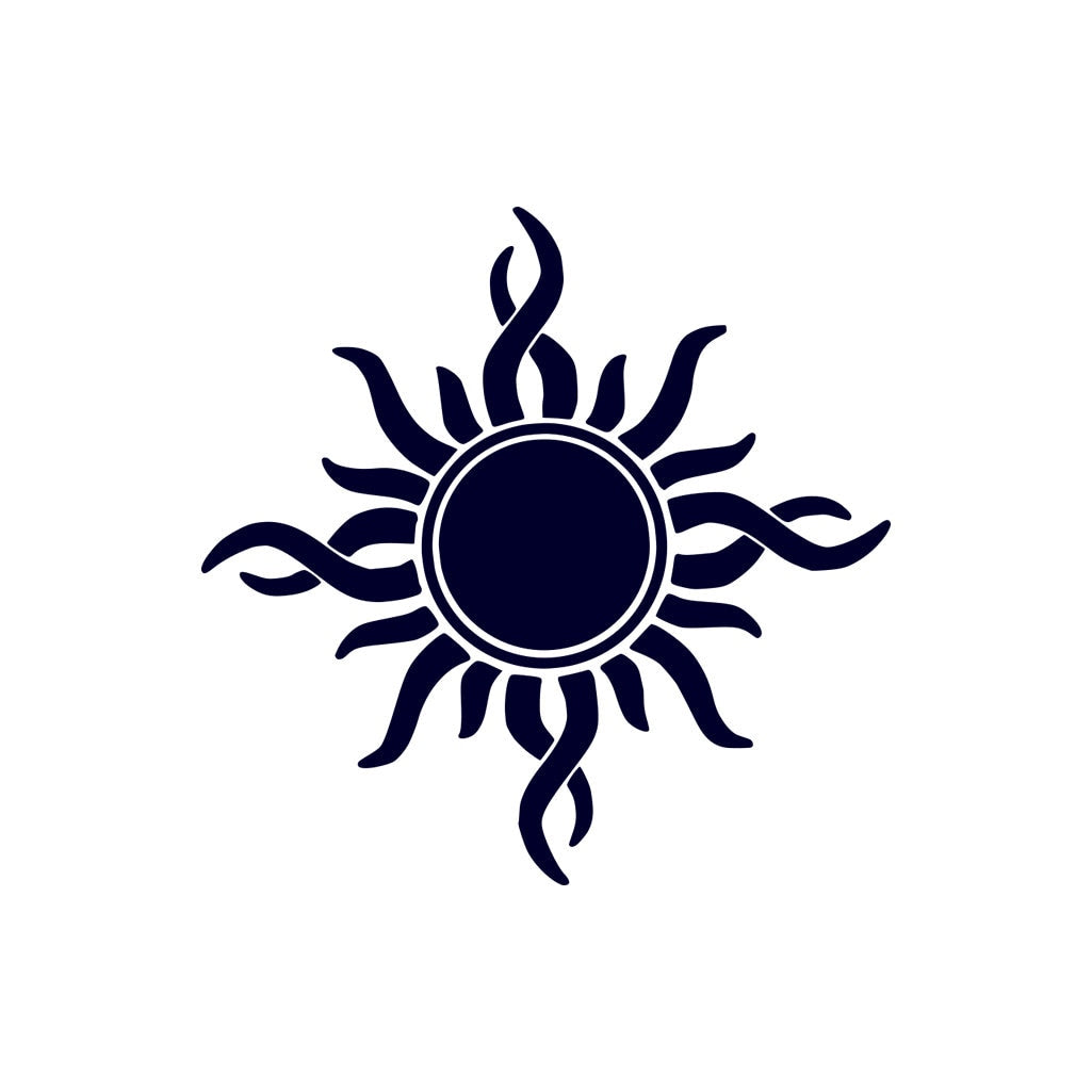 2 X Sun Temporary Tattoo Lasts 1 week Hippie