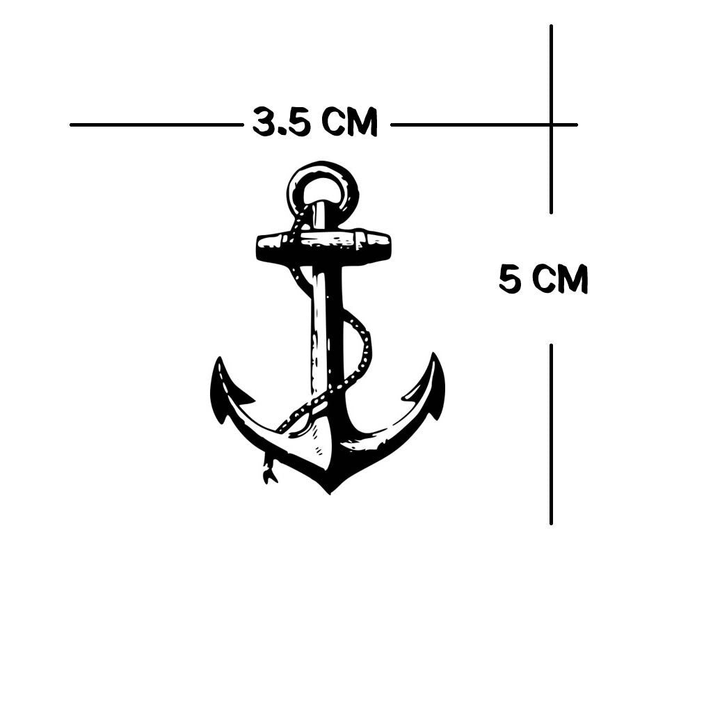 Anchor Horse Shoe Temporary Tattoo Lasts 1 week lucky safe stability hope sign