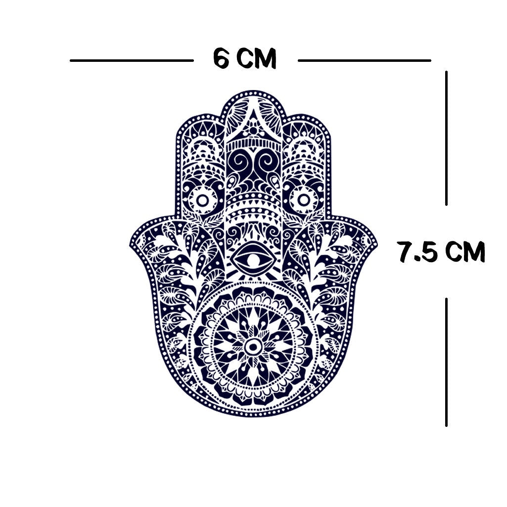 10 x Hippie Temporary Tattoo Lasts 1 week harmony Peace love and happiness hamsa hand sun green heart ying yang