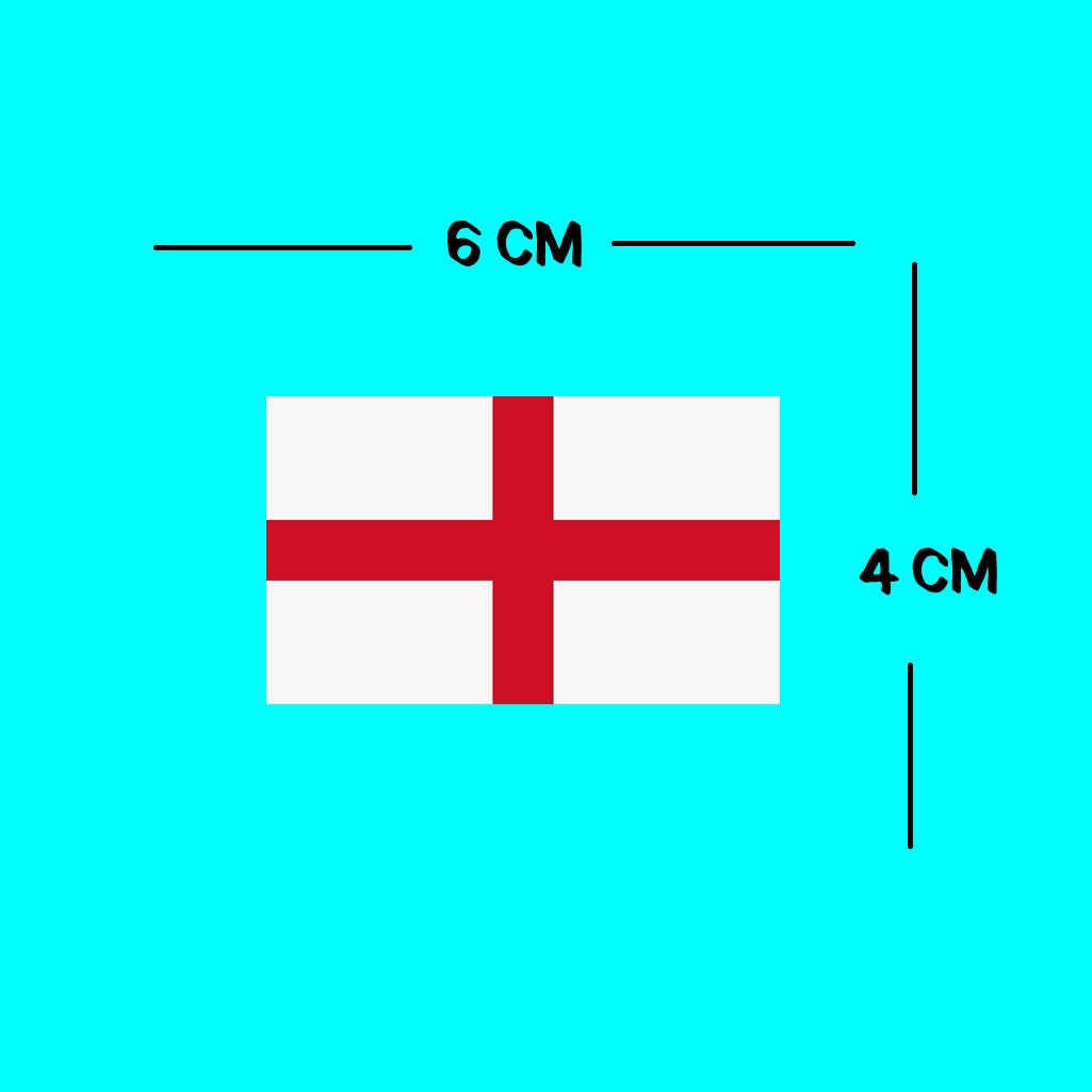 7 X England Iron on Transfers for Fabrics English rose England Team Flag
