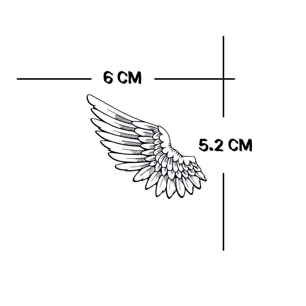 Set of 2 x Bird wings Temporary Tattoo neck face feather body art