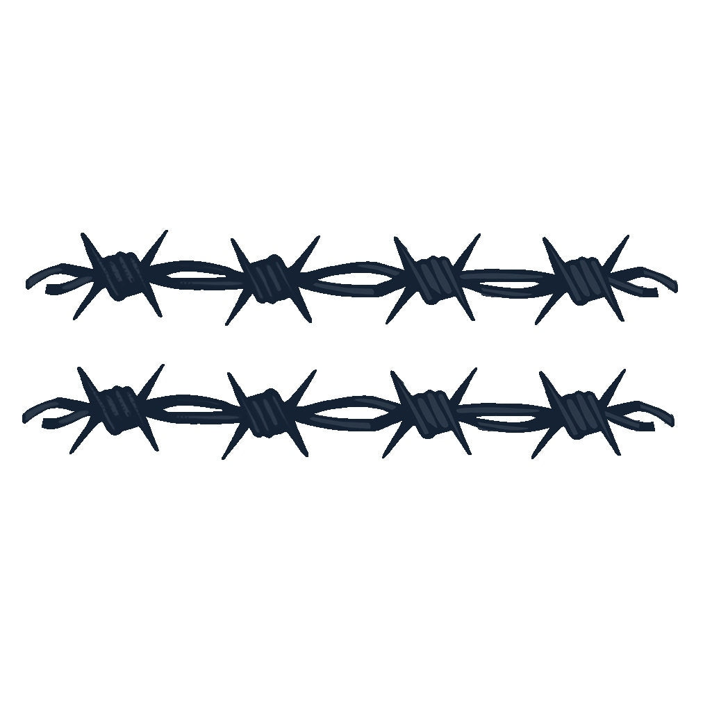 Set of 2 x Barbed Wire SEMI PERMANENT Tattoo Waterproof Lasts 1 week armband body art tattoo