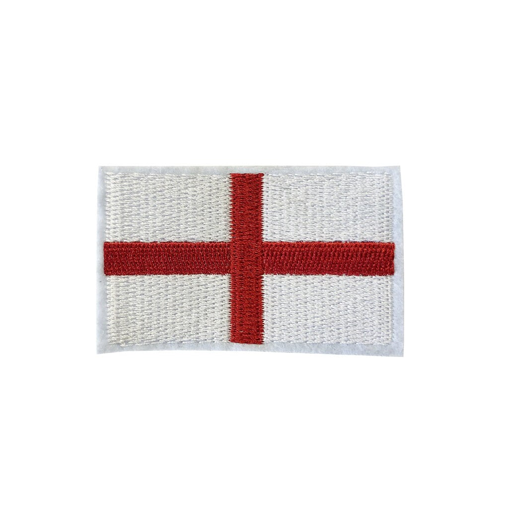 England Flag Embroidery Patch Iron on or Sew on Embroidered Motif Transfer English Flag Saint George's Cross