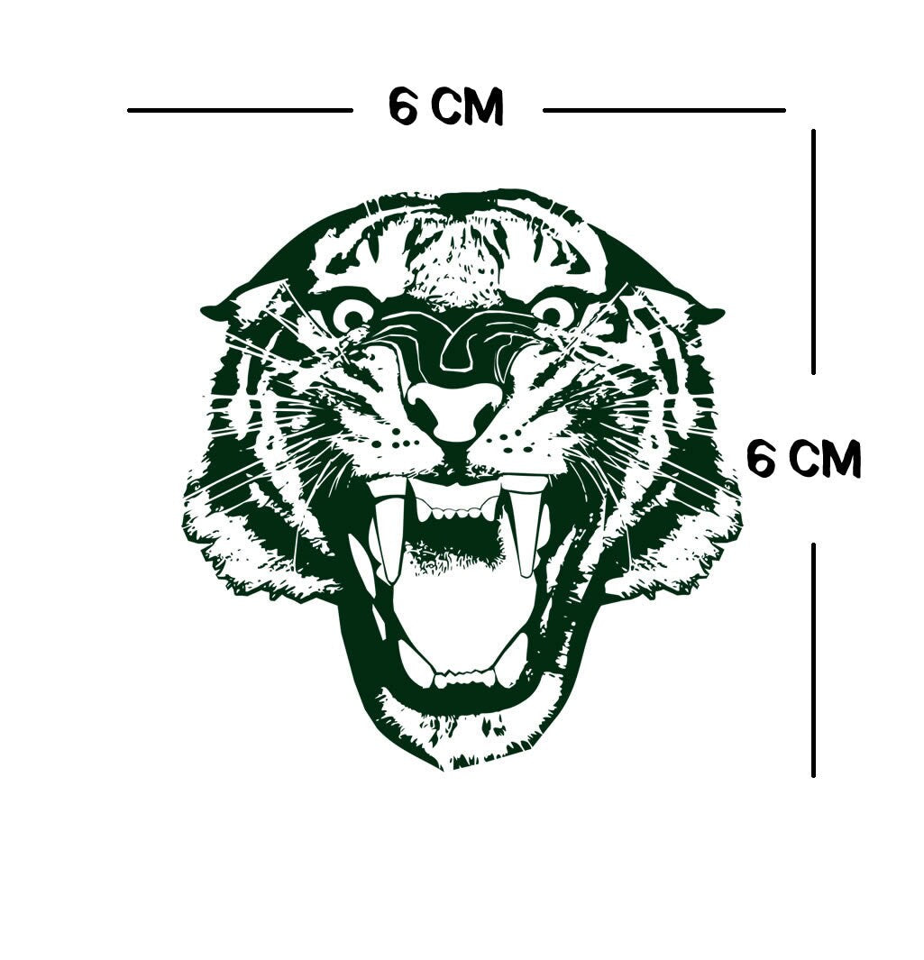 2 x Tiger Head Semi Permanent Tattoo Waterproof Lasts 1 - 2 weeks
