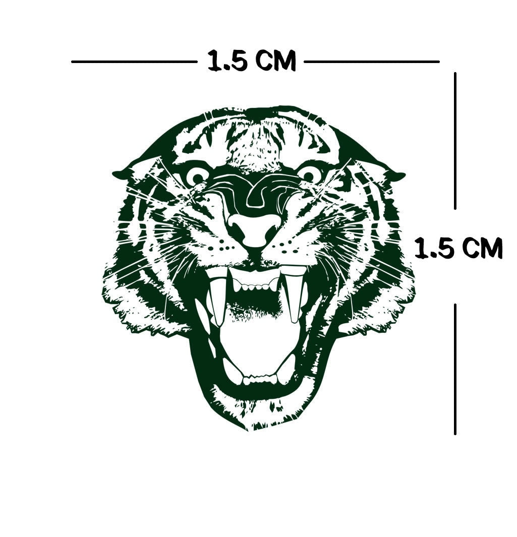 2 x Tiger Head Semi Permanent Tattoo Waterproof Lasts 1 - 2 weeks