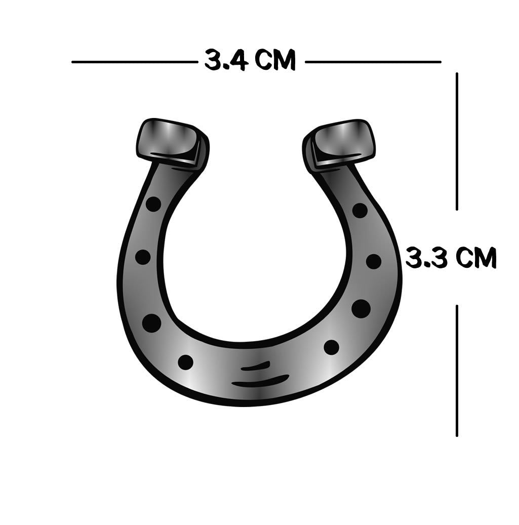 2 x Horse Shoe Semi Permanent Tattoo Waterproof Lasts 1 - 2 weeks lucky good luck charm