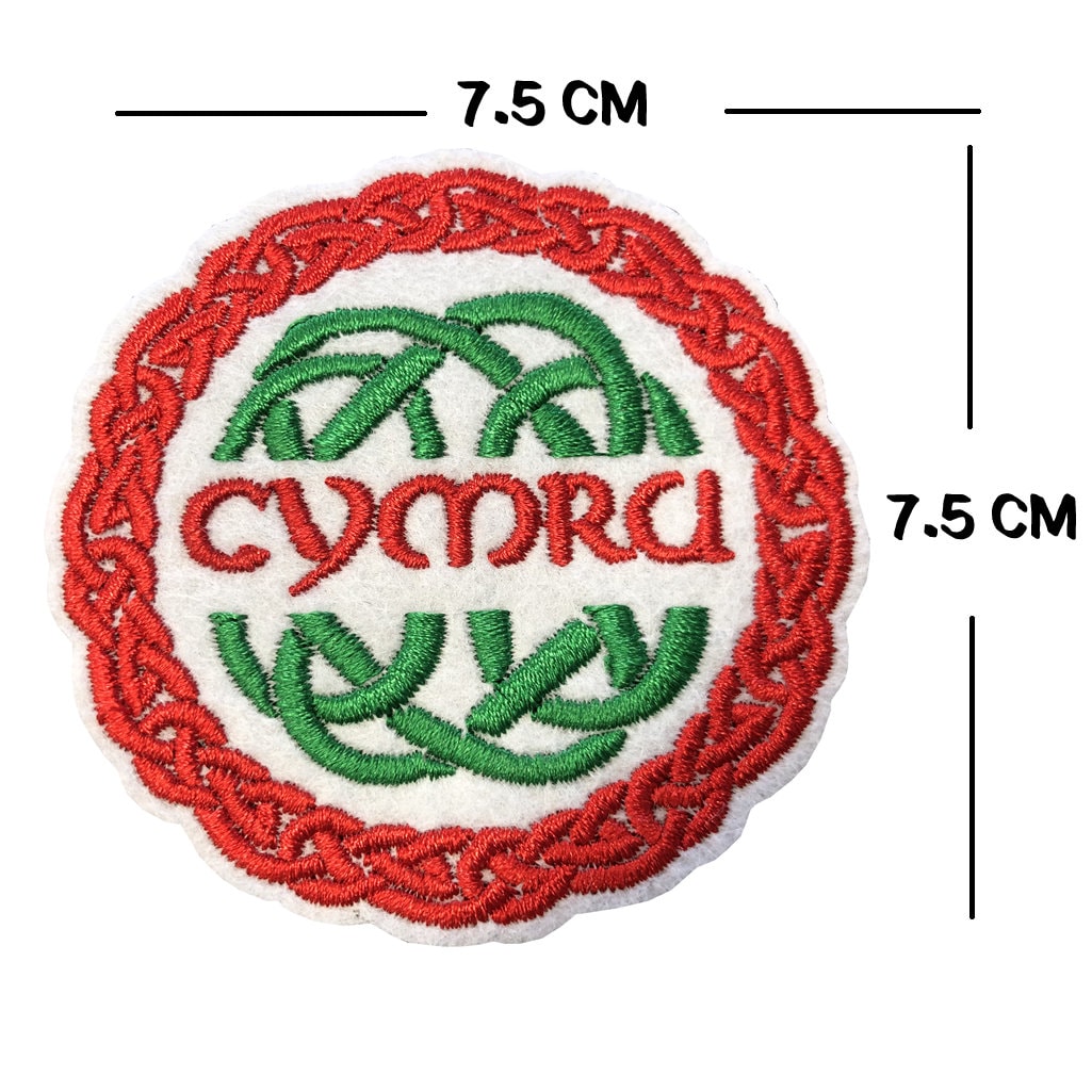 Set of 5 Wales Embroidery Patch Iron on or Sew on Embroidered Motif Transfer Welsh Flag dragon Cymru map daffodil