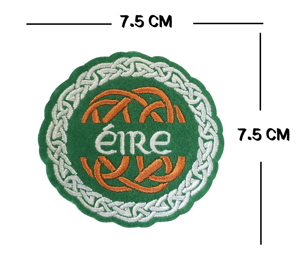 Set of 6 Ireland Embroidery Patch Iron on or Sew Irish Shamrock heart eire Flag leprechaun pot o' gold MAP