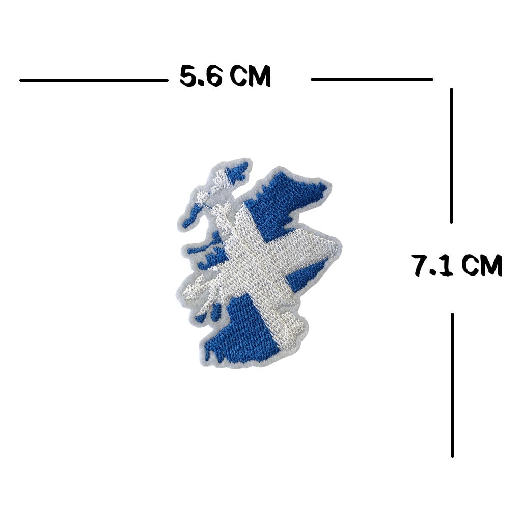 Scotland Map Embroidery Patch Iron on or Sew on Embroidered patch Scottish Flag