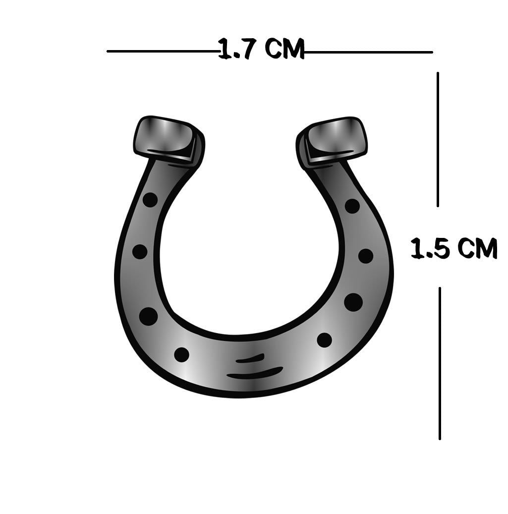 2 x Horse Shoe Semi Permanent Tattoo Waterproof Lasts 1 - 2 weeks lucky good luck charm