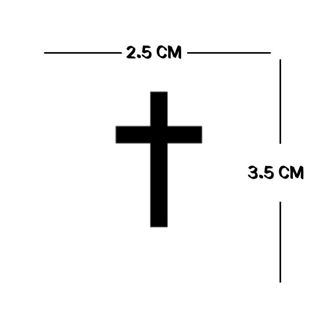 Christian Cross Semi Permanent Tattoo Waterproof Lasts 1 - 2 weeks Cross Symbol