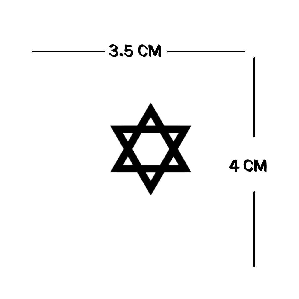 Star of David Semi Permanent Tattoo Waterproof Lasts 1 - 2 weeks star Symbol