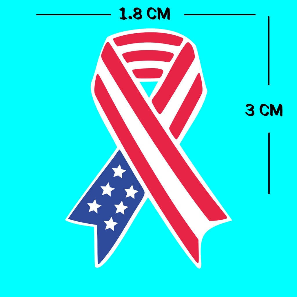 8 X USA Iron on Transfers for Fabrics USA flag map Team Crest Ribbon