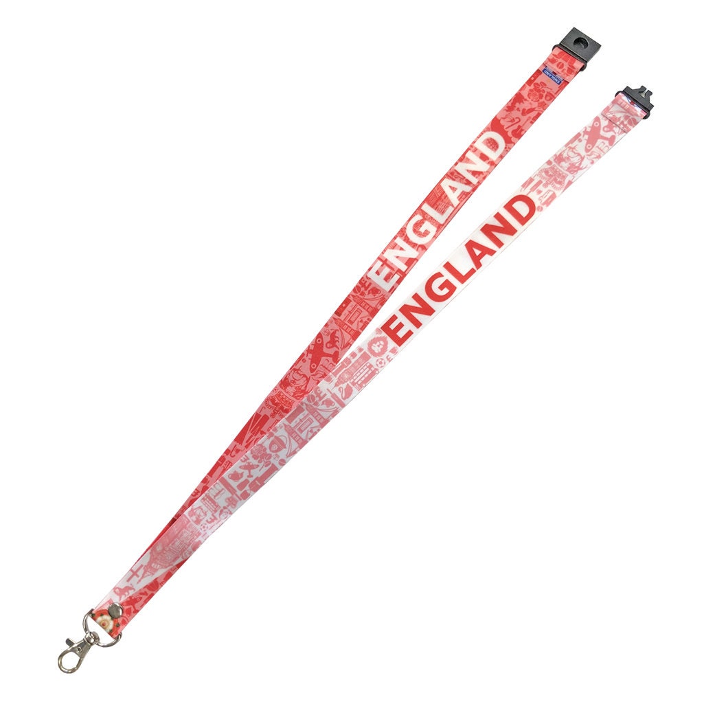 England printed Lanyard - neck strap, English Symbol London Great Britain Royal