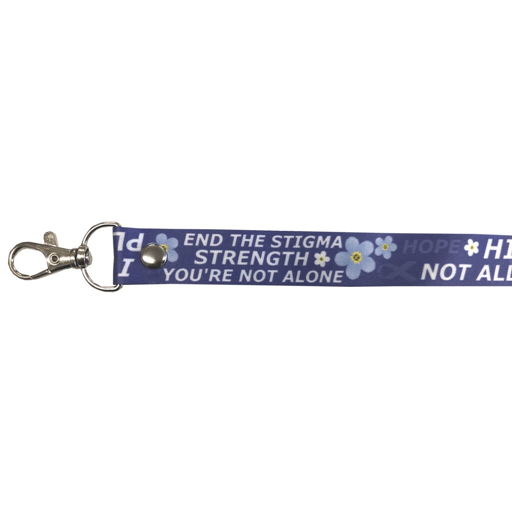 I have Dementia printed Lanyard - neck strap, ID holder Forget me not hidden Disability please be patient