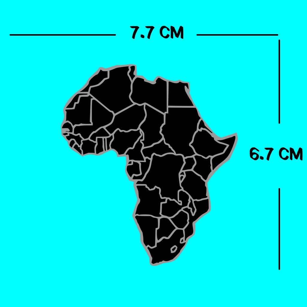 Africa Map iron on transfer for fabrics African country map