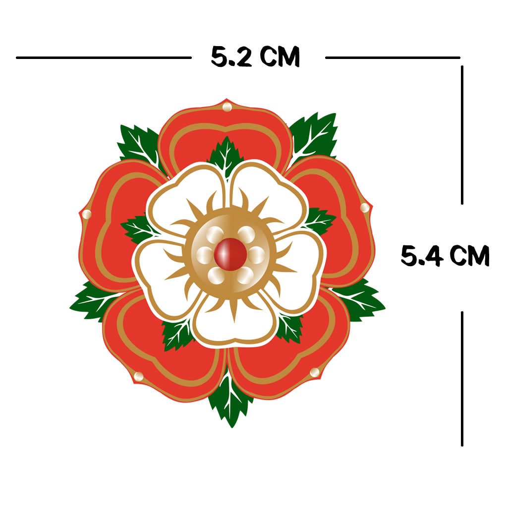 England Roses Iron on Screen Print Transfers for Fabrics White red Rose union
