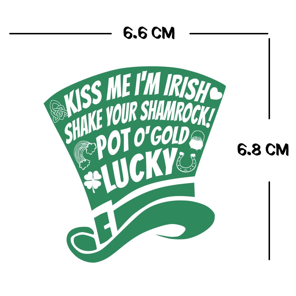 16 X Irish Iron on Screen Print Transfers Irish Ireland Shamrock cross Shamrock Leprechaun hat