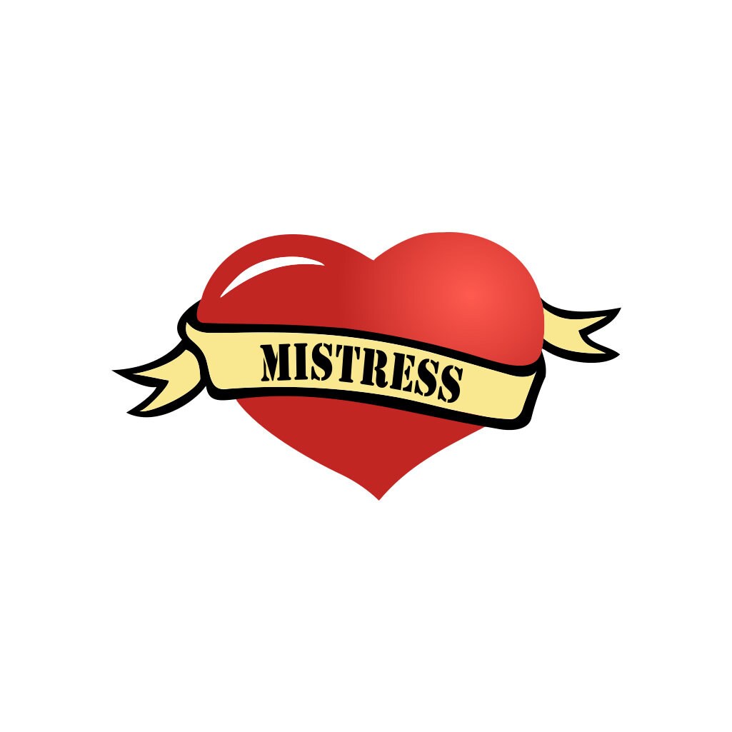 Mistress Heart Temporary Tattoo love gift dom lover