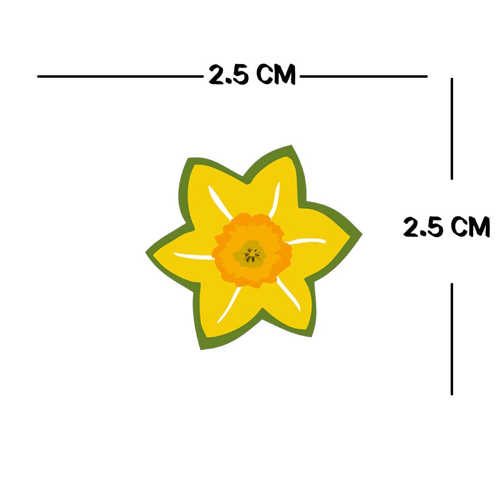 4 x Daffodil iron on transfer for fabrics wales / welsh national flower
