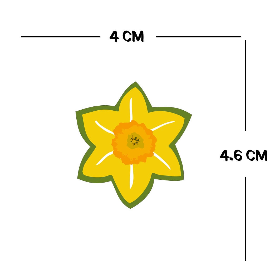 2 x Daffodil Temporary TATTOO wales / welsh national flower