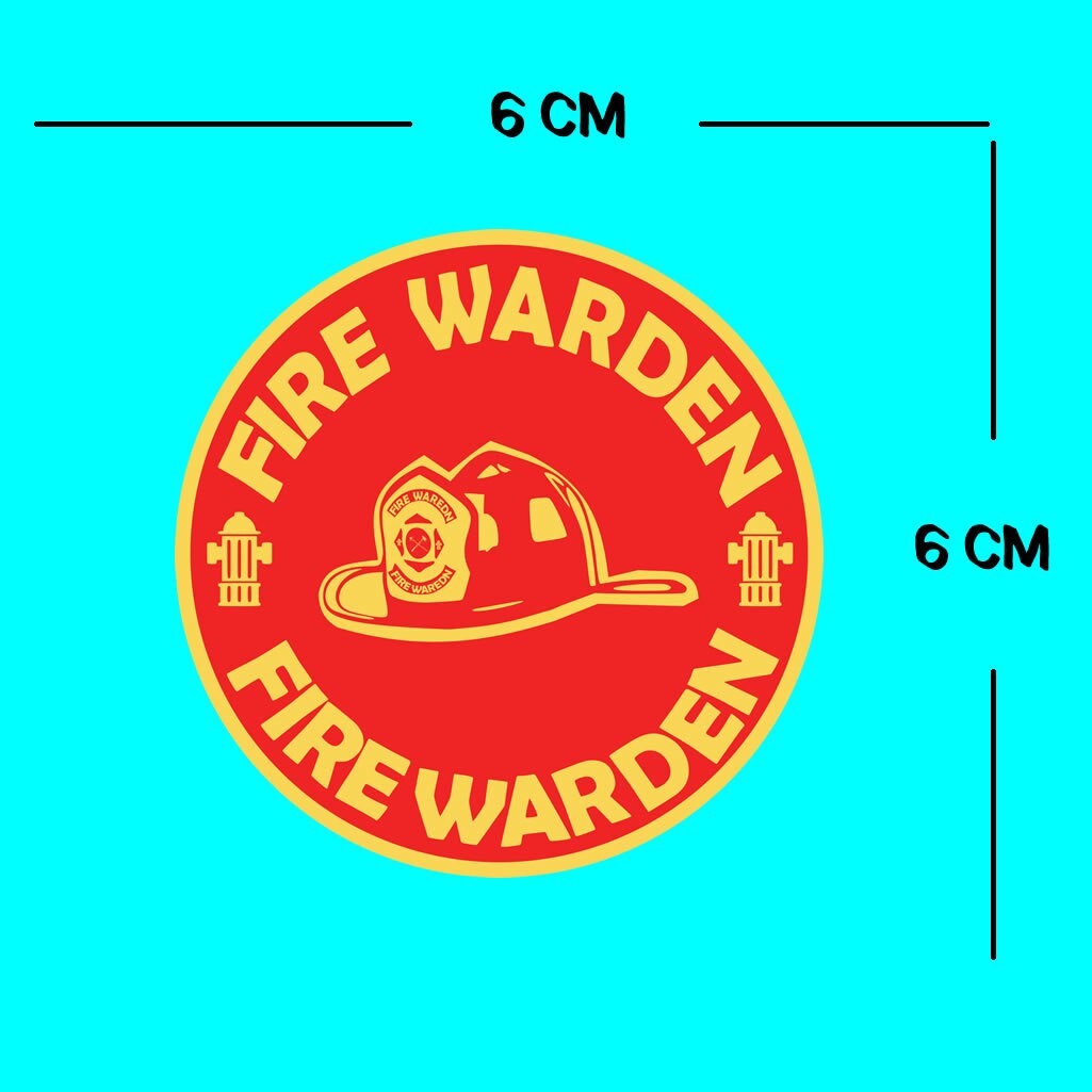 Fire Warden Iron on Screen Print Transfers for Fabrics Fire fighter first