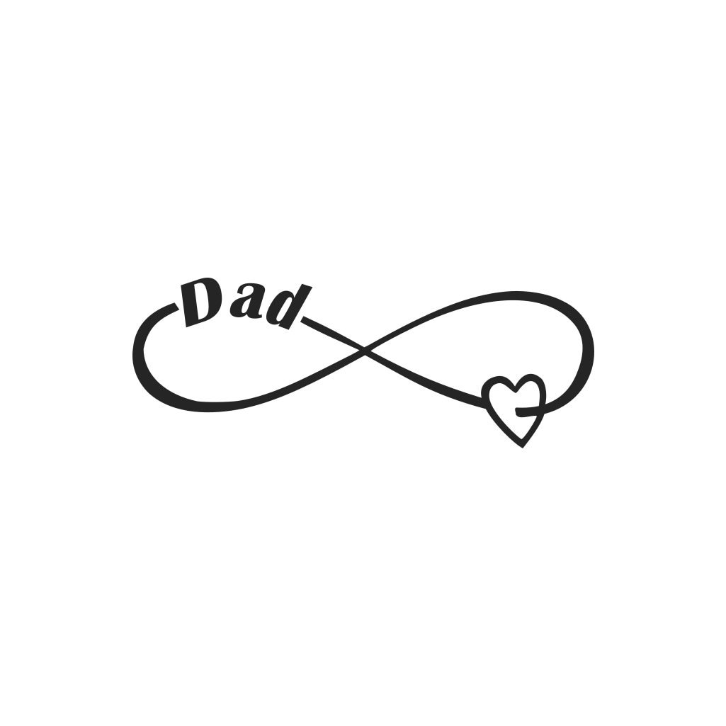 Forever love Dad small Heart Temporary Tattoo eternal love dad father's day