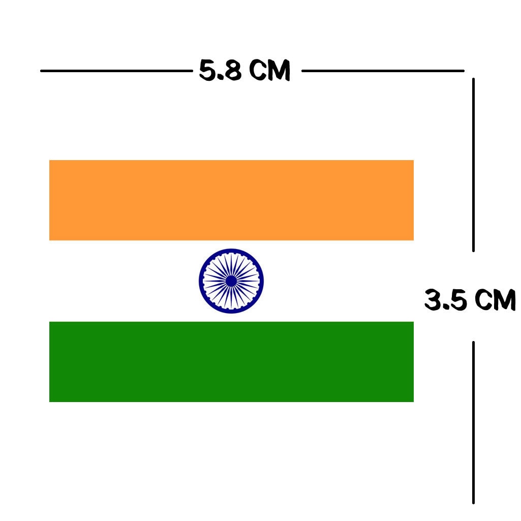 4 X India Flag Temporary Tattoo Lasts 1 week Indian Flag Hindustan