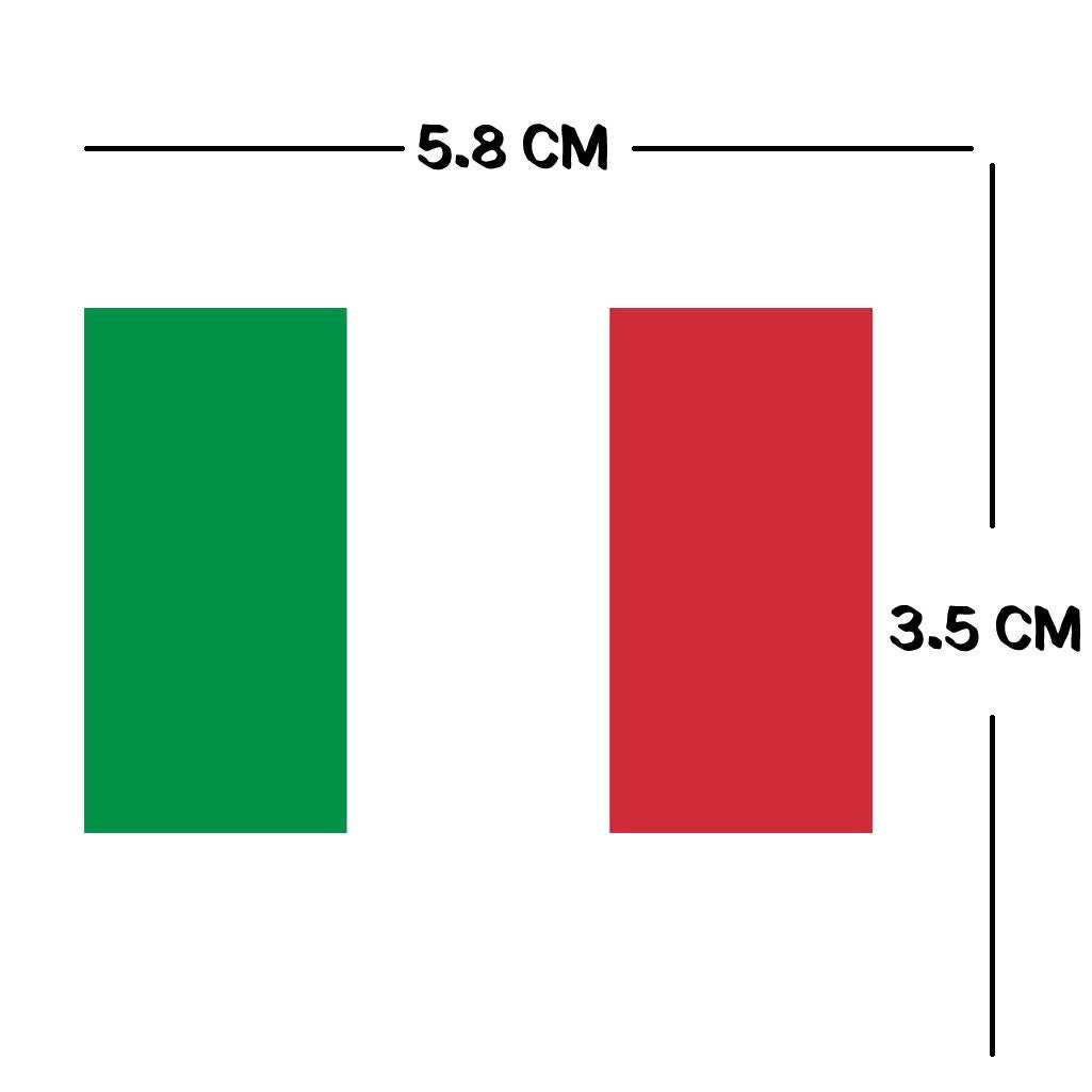 4 X Italy Flag Temporary Tattoo Lasts 1 week Italian Team