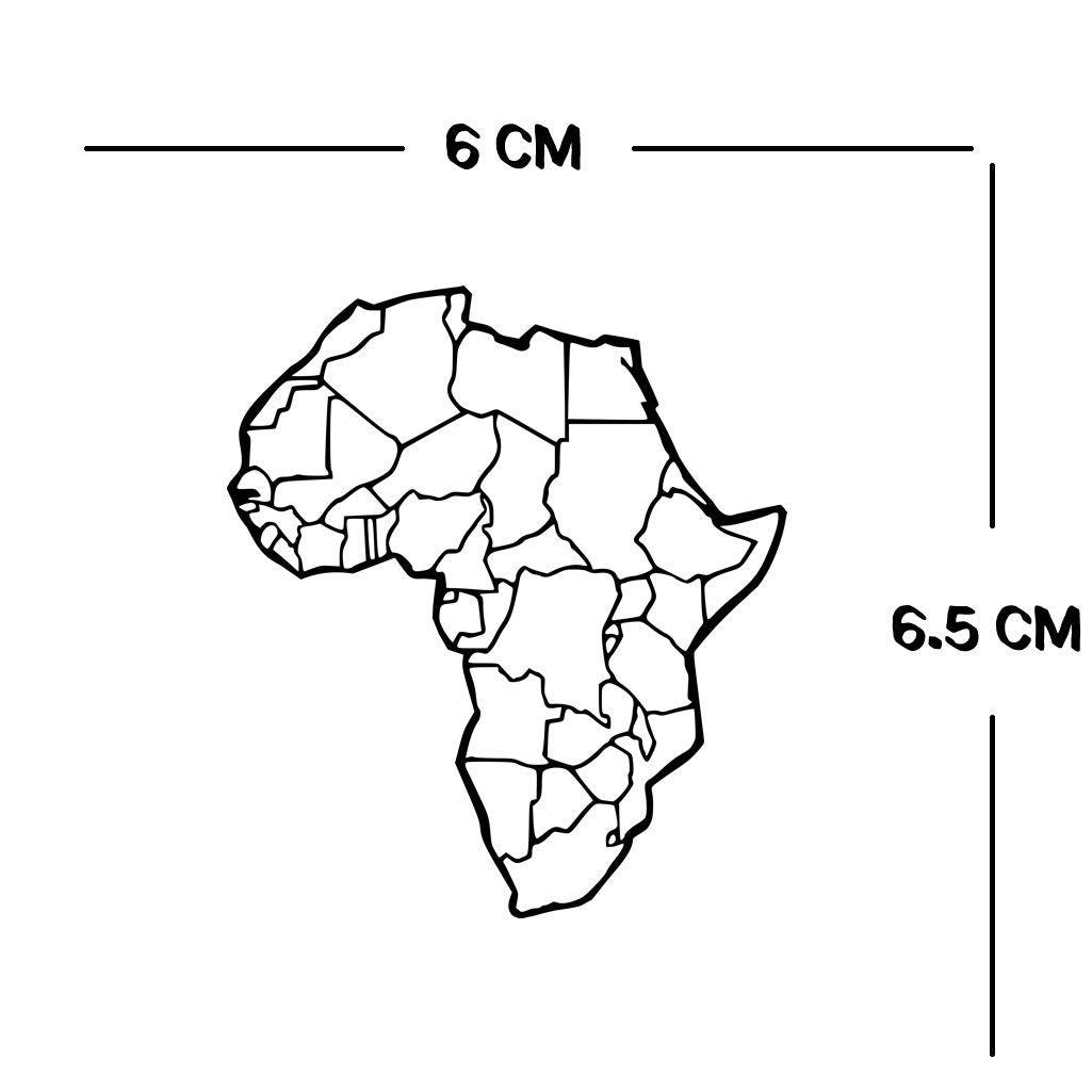Africa Map Temporary Tattoo African continent