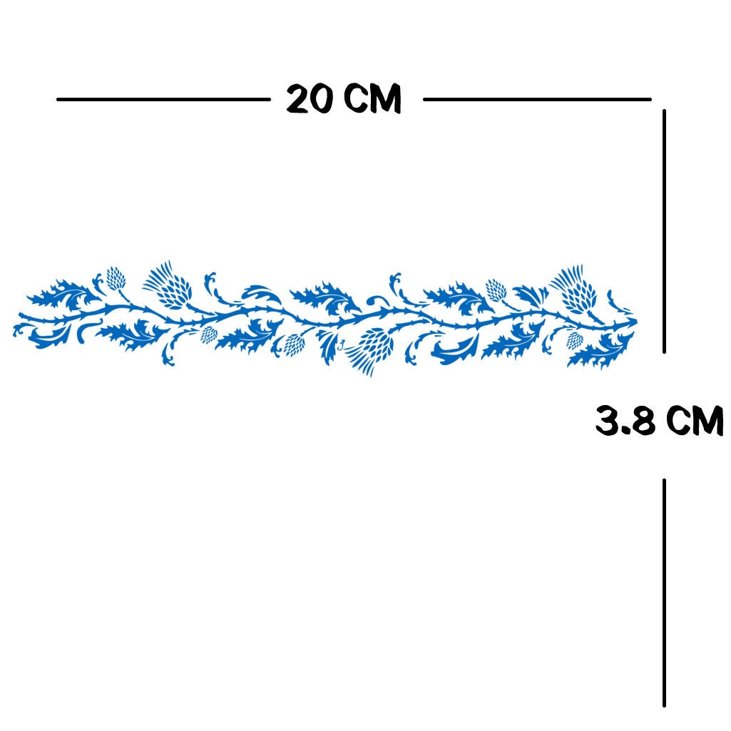 Thistle Armband Temporary Tattoo Waterproof Lasts 1 week Scottish Thistle for country support six nations,rugby, football,cricket